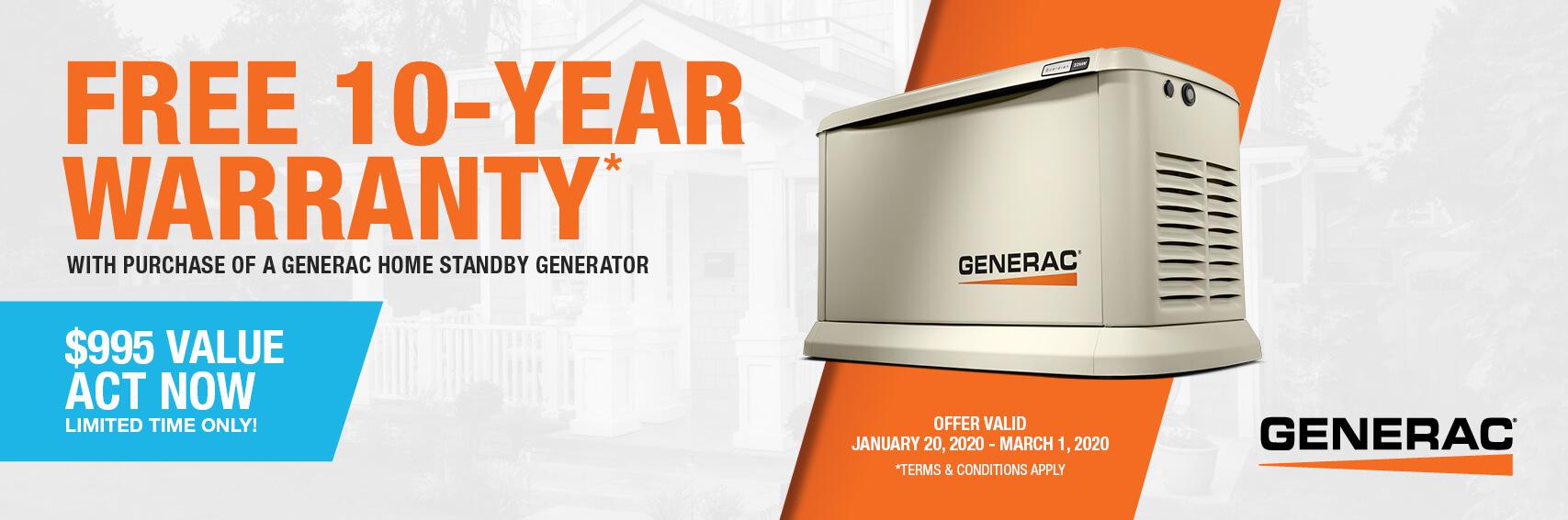 Homestandby Generator Deal | Warranty Offer | Generac Dealer | Whitman, MA